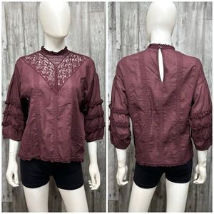 ⭐️ Frye Boho Embroidered Blouse [9005]